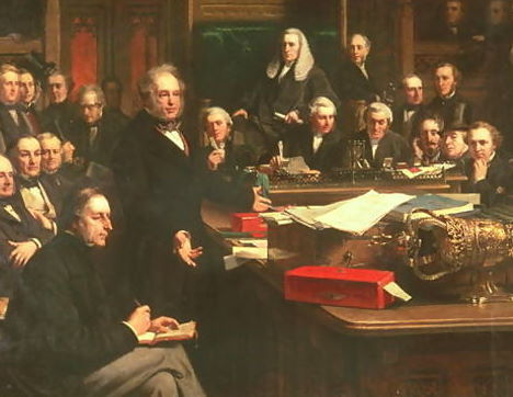 Lord Palmerston addressing the House of Commons during the debates on The Treaty Of France, February, 1860 (John Philip)